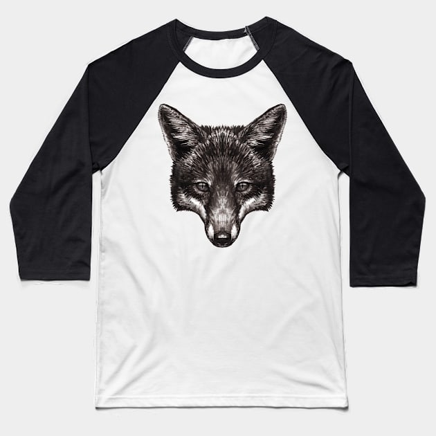 Fox Head Baseball T-Shirt by GaiaSorrentino